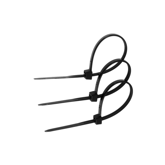 700-nw Хомут нейлоновый ТУНДРА krep для стяжки, 2.5 х 100 мм, черный, в упаковке 100 шт. — изображение 4