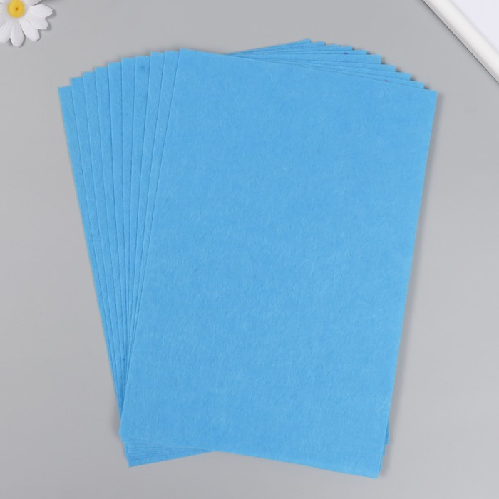 700-nw Фетр жесткий 1 мм "Небесная лазурь" набор 10 листов формат А4 — изображение 2