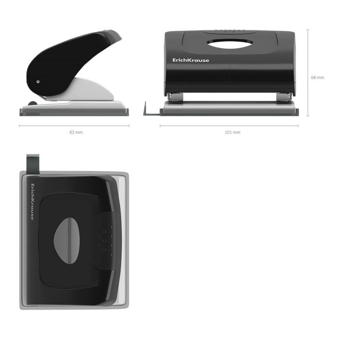 700-nw Дырокол ErichKrause Elegance, 20 листов, черный — изображение 3