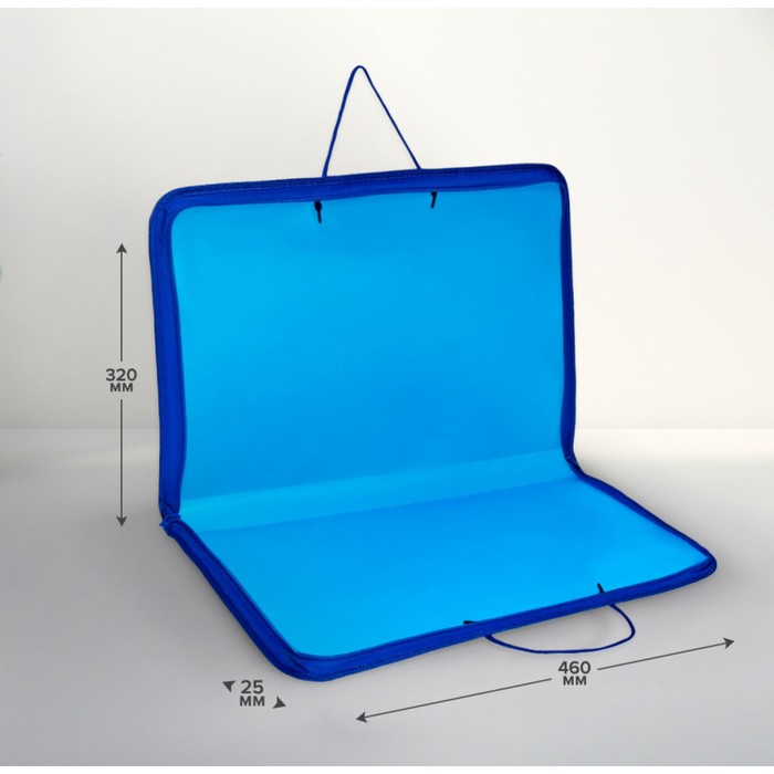 700-nw Папка для чертежей и рисунков А3, 460 х 320 х 25 мм, с ручками, пластиковая, молния вокруг, "Офис" — изображение 2