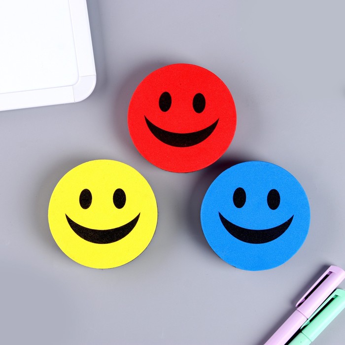 700-nw Губка магнитная для доски "Смайлик", цвета МИКС — изображение 3