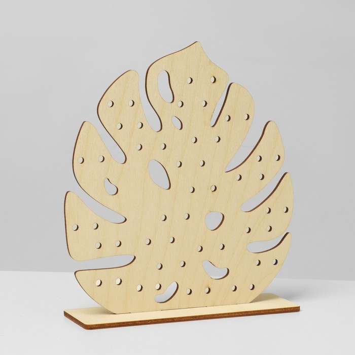700-nw Подставка для украшений «Лист монстера» 15×4×16 см, фанера, цвет бежевый — изображение 4