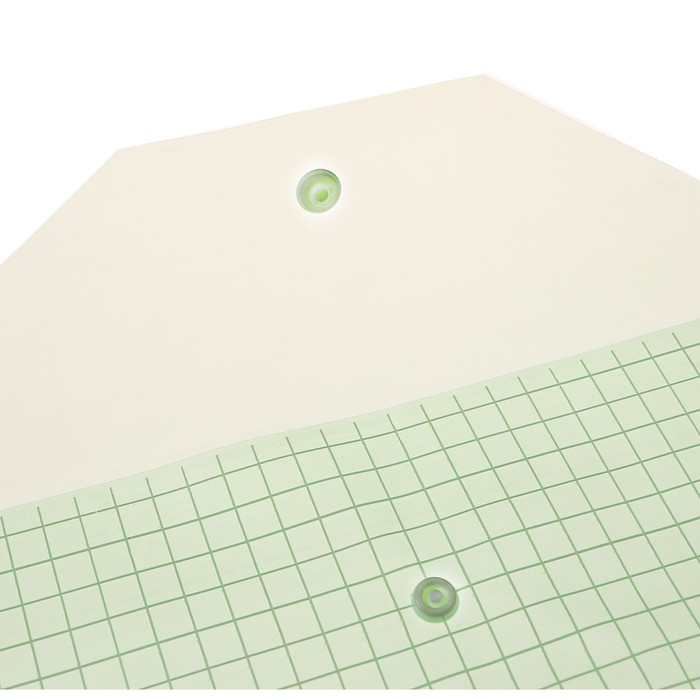 700-nw Набор папок-конвертов на кнопке А4, 180 мкр, 12 штук, клетка тонированная зелёная — изображение 3