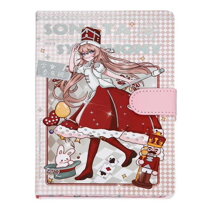 700-nw Записная книжка подарочная с хлястиком, А6+, 48 листов, линия, 12.5 х 19 х 1.5 см, "Аниме" — изображение 5