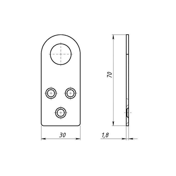 700-nw Пробой-ушко ТУНДРА krep, 30х70 мм, цинк, в упаковке 1 шт. — изображение 5