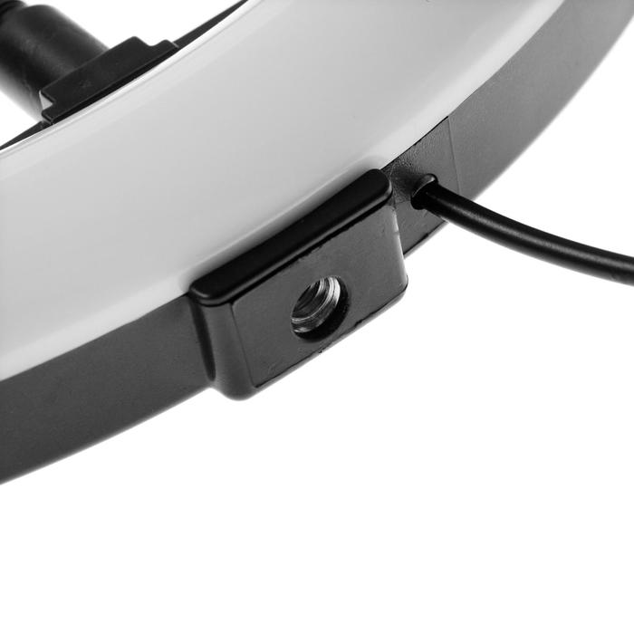 700-nw Светодиодная кольцевая лампа на штативе LuazON SNP098, 10" (26 см), 20 Вт, штатив 27-85 см — изображение 6