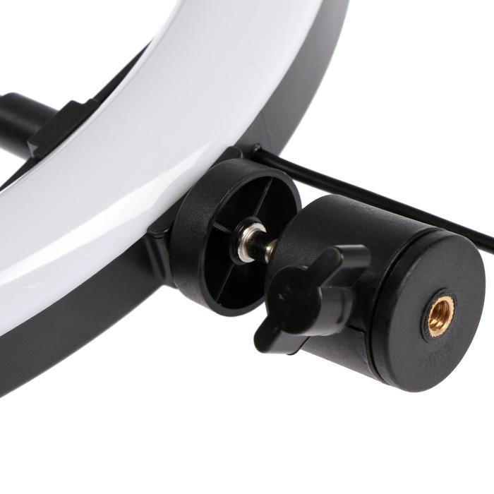 700-nw Светодиодная кольцевая лампа на штативе LuazON SNP098, 10" (26 см), 20 Вт, штатив 27-85 см — изображение 7