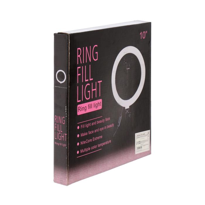 700-nw Светодиодная кольцевая лампа на штативе LuazON SNP098, 10" (26 см), 20 Вт, штатив 27-85 см — изображение 24