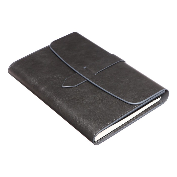 700-nw Ежедневник недатированный А5, 136 листов SENATE, обложка искусственная кожа, магнитный хлястик, сменный блок, серый — изображение 2