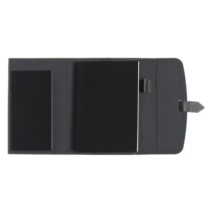 700-nw Ежедневник недатированный А5, 136 листов SENATE, обложка искусственная кожа, магнитный хлястик, сменный блок, серый — изображение 3