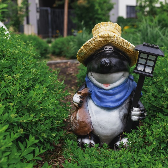 700-nw Садовый фонарь "Крот с фонарем" 42см — изображение 2