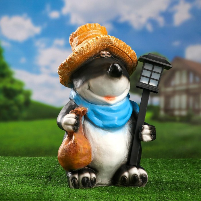 700-nw Садовый фонарь "Крот с фонарем" 42см — изображение 3