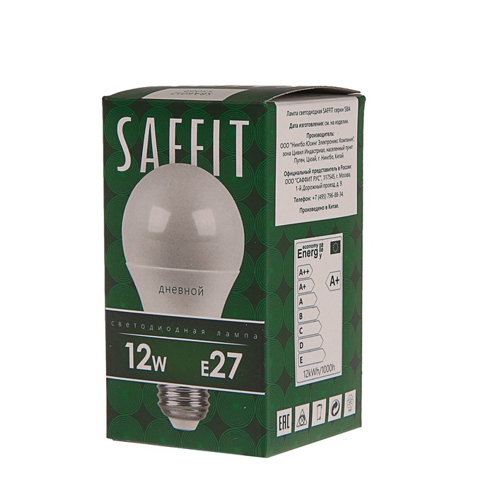 700-nw Лампа светодиодная SAFFIT SBA6012, A60, E27, 12 Вт, 230 В, 6400 К, 1100 Лм, 220°, 113х60 мм — изображение 3