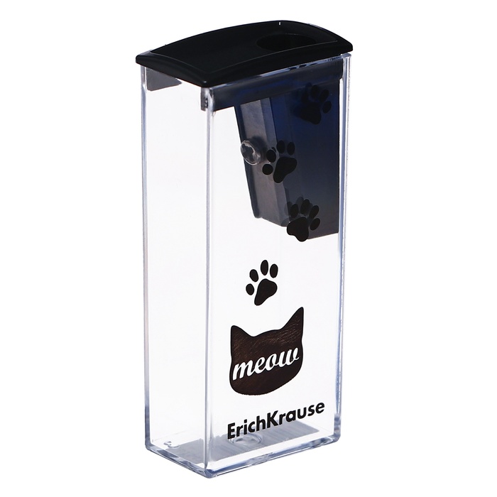 700-nw Точилка 1 отверстие ErichKrause "City" Meow, с контейнером, пластиковая, МИКС — изображение 3