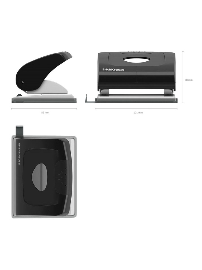 700-nw Дырокол ErichKrause Elegance, до 20 листов, диаметр прокола 5.5 мм, расстояние между проколами 80 мм, МИКС — изображение 6