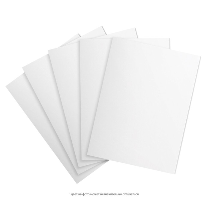 700-nw Пенокартон 5 мм, В2, 50 х 70 см, матовый, НАБОР 5 листов, BRAUBERG, 110 г/м2, белый, 112471 — изображение 2