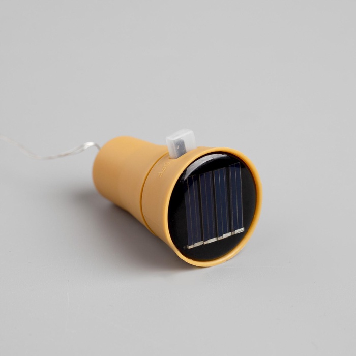 700-nw Гирлянда «Нить» 2 м роса с пробкой, IP44, серебристая нить, 20 LED, свечение синее, фиксинг, солнечная батарея — изображение 5