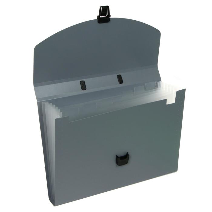 700-nw Папка-портфель А4 Calligrata, 6 отделений, 700мкм, до 300 листов, серая — изображение 5