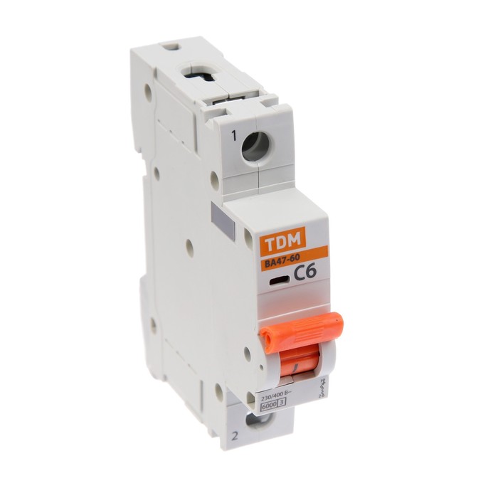 700-nw Выключатель автоматический TDM ВА47-60, 1п, 6 А, 6 кА, С, SQ0223-0073 — изображение 2