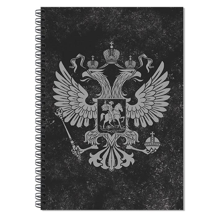 700-nw Тетрадь A5, 80 листов в клетку на гребне Calligrata "Герб", обложка 7БЦ, блок офсет — изображение 2