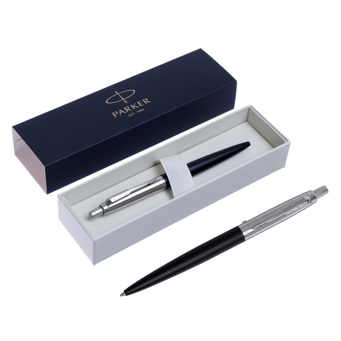700-nw Ручка шариковая Parker Jotter XL K69 Matte Black CT M, корпус из нержавеющей стали, синие чернила — изображение 5