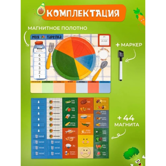 700-nw Детский магнитный игра-мотиватор "Моя тарелка" 22 х 29 см — изображение 3