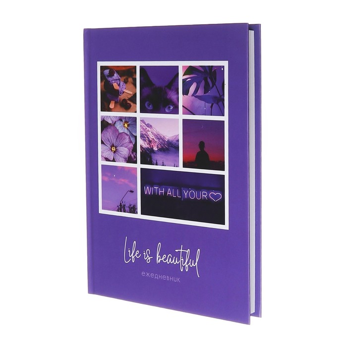 700-nw Ежедневник недатированный на сшивке А5 160 листов, картон 7БЦ, матовая ламинация "Моменты. Коллаж" — изображение 2