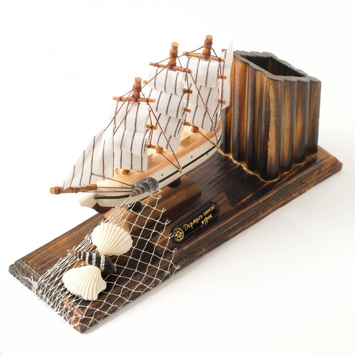 700-nw Набор настольный «Корабль мечты» с подставкой для ручек, 15 х 22 х 7 см — изображение 7