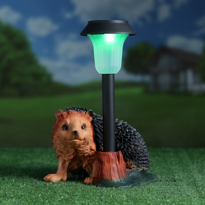 700-nw Садовый фонарь "Ёжик на ножках с фонарем" 25 см МИКС — изображение 3