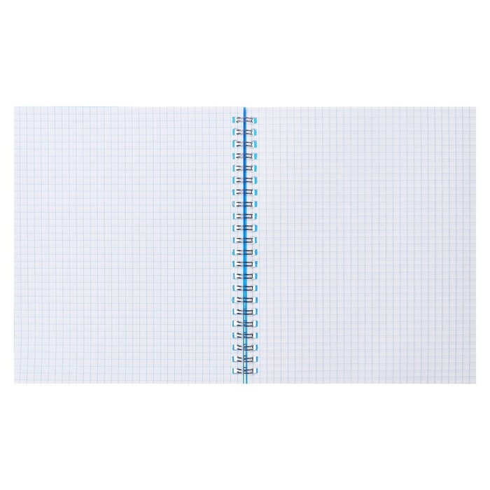 700-nw Тетрадь на гребне A5 48 листов в клетку Calligrata Синяя, пластиковая обложка, блок офсет — изображение 4