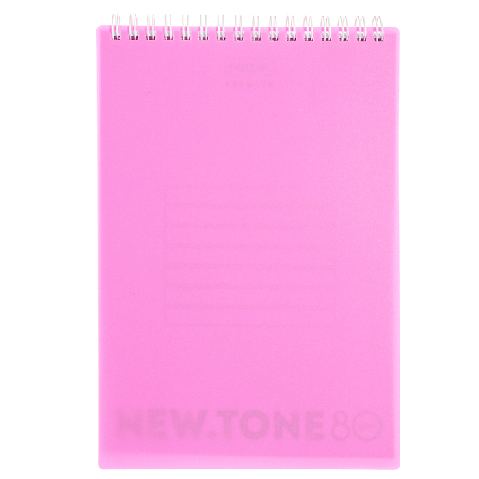 Блокнот А5 80л кл на гребне NEWtone PASTEL ПИОН, пласт обл, бл 80 г/м2