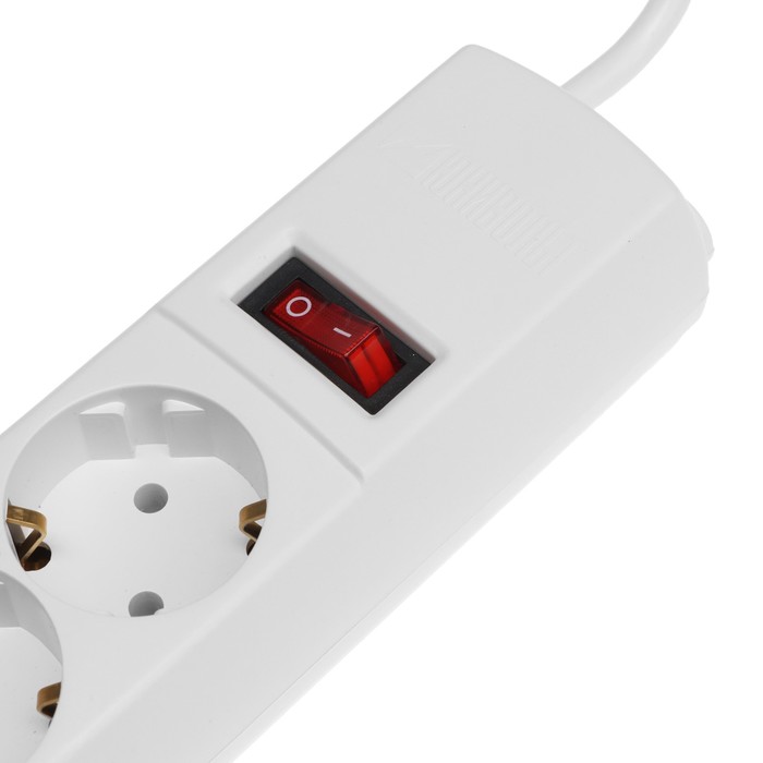 700-nw Сетевой фильтр Юнивольт, 5 гнезд, 3 м, 15 А, 3000 Вт, с з/к, белый — изображение 3