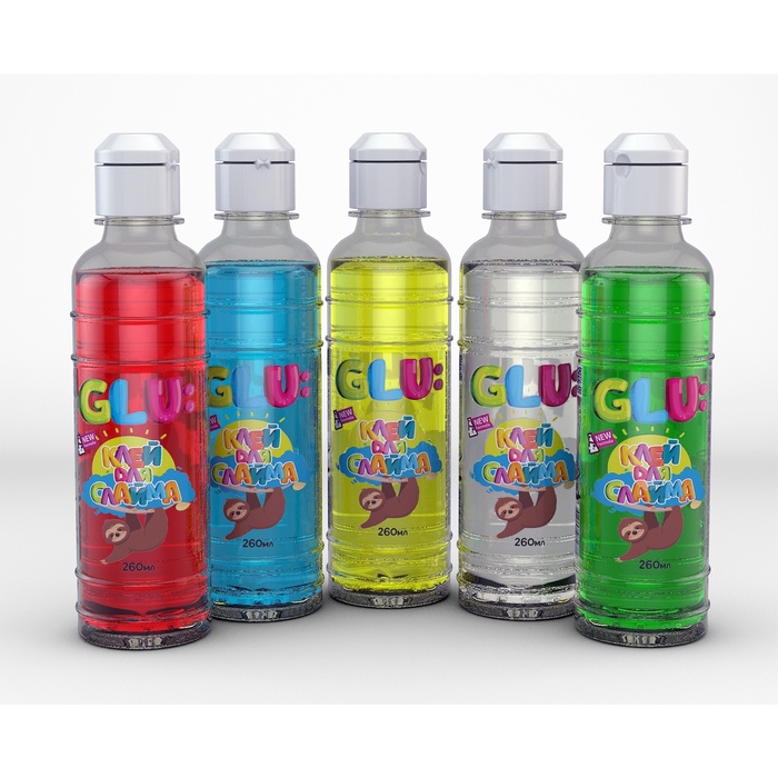 700-nw Клей для слайма Glu, 260 мл, цвета МИКС — изображение 2