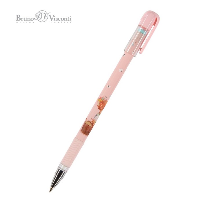 Ручка шариковая BrunoVisconti MagicWrite &quot;Олененок на пеньке&quot;, узел 0.5 мм, синие чернила, матовый корпус Soft Touch