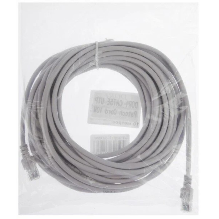 700-nw Патч-корд DORI, UTP 4 кат., RJ-45(m)-RJ-45(m), 10 м, серый — изображение 3