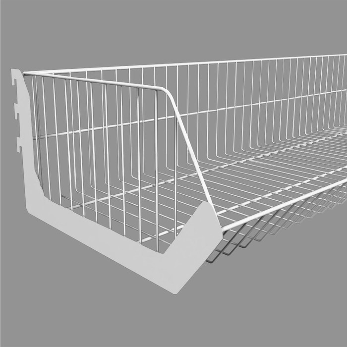 700-nw Корзина навесная в сборе 101×20×30 см, цвет белый — изображение 2