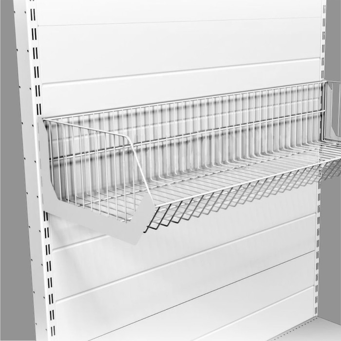 700-nw Корзина навесная в сборе 101×20×30 см, цвет белый — изображение 3