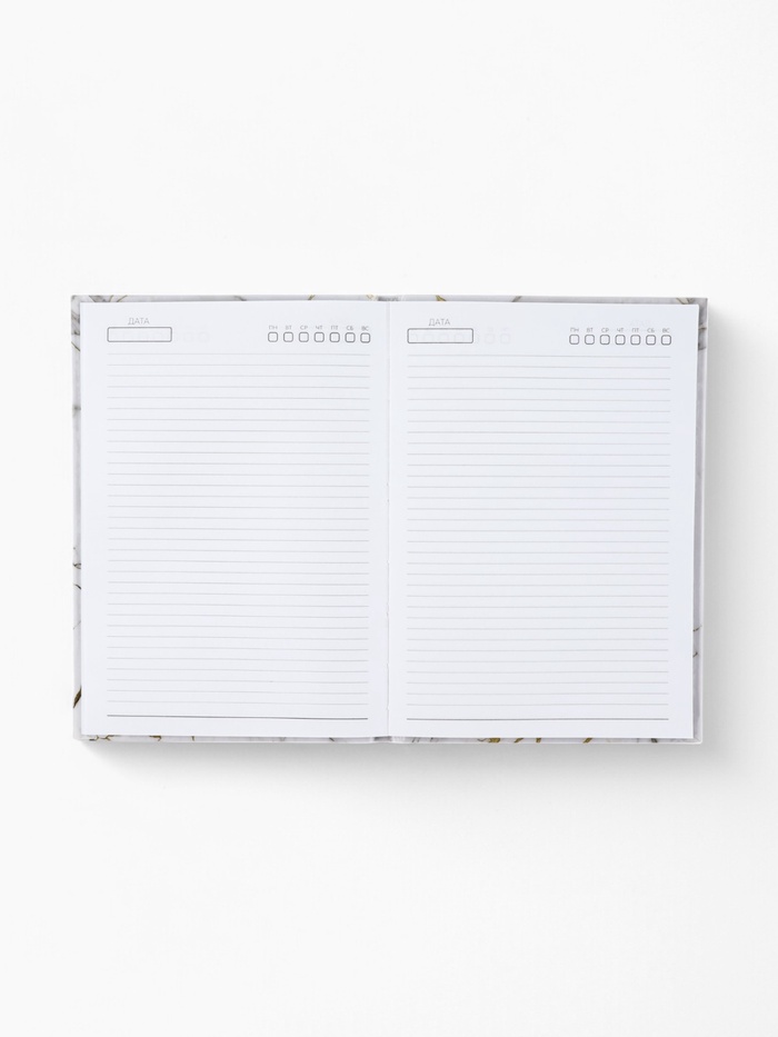 700-nw Ежедневник в твердой обложке А5, 80 листов "Белый мрамор" — изображение 3