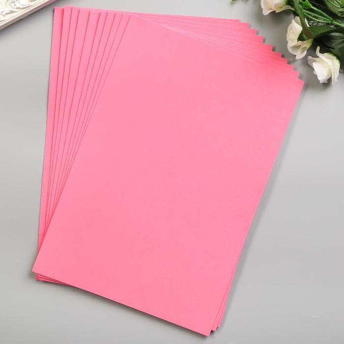 700-nw Фоамиран "Фуксия" 1 мм (набор 10 листов) формат А4 — изображение 3