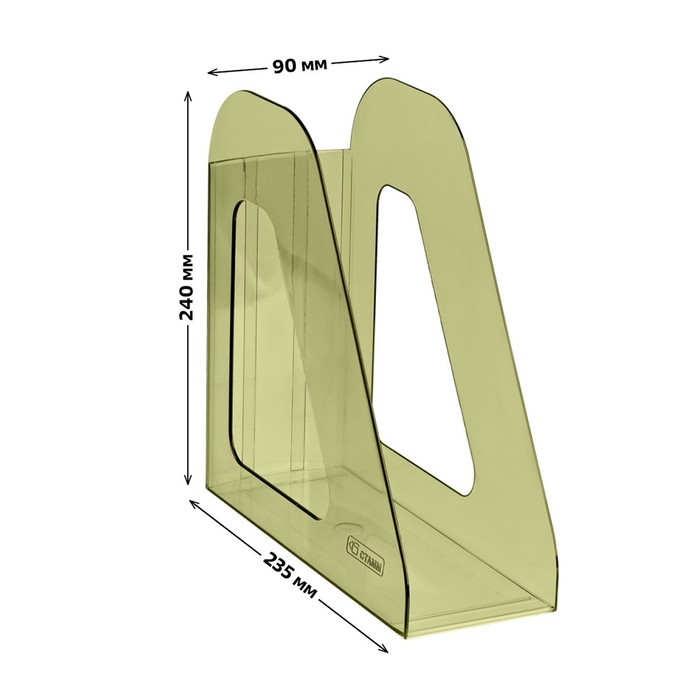 700-nw Лоток для бумаг вертикальный "Фаворит", тонированный, зелёный лайм — изображение 3