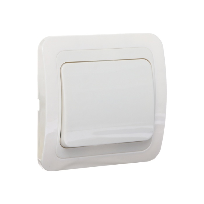 700-nw Выключатель Luazon Lighting "Орион", 10 А, 1 клавиша, скрытый, белый — изображение 2