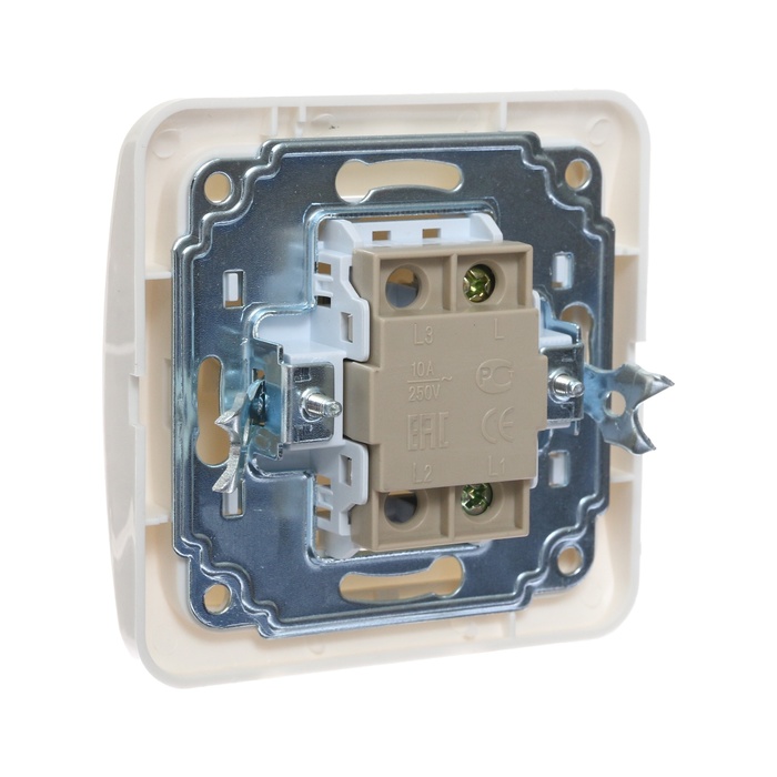 700-nw Выключатель Luazon Lighting "Орион", 10 А, 1 клавиша, скрытый, белый — изображение 3