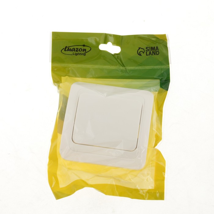 700-nw Выключатель Luazon Lighting "Орион", 10 А, 1 клавиша, скрытый, белый — изображение 4