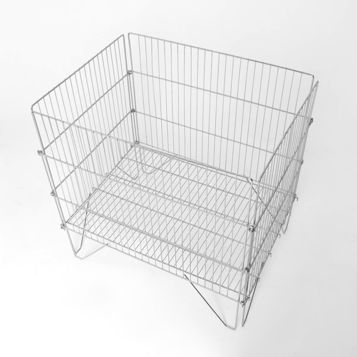 700-nw Корзина-накопитель, разборная, 82 х 62 х 80 см, цвет хром — изображение 3