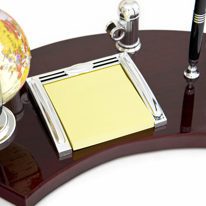 700-nw Набор настольный 4в1 с визитницей, 18х35 см, красное дерево — изображение 4