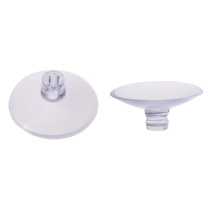 700-nw Присоска универсальная силиконовая d=40 мм, сквозное отверстие, 20 шт. в наборе, цвет прозрачный — изображение 2