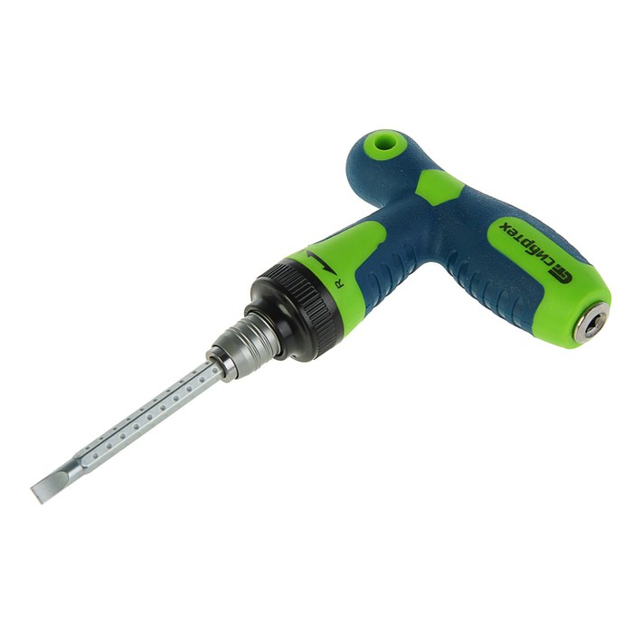 700-nw Отвёртка 2 в 1 "СИБРТЕХ", CrV, Т-образная, реверсивная, комбинированная — изображение 2