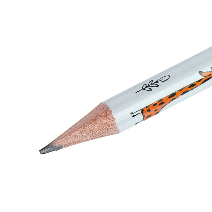 700-nw Карандаш чернографитный 2 мм Happy Graphix "Жирафы", НВ, трёхгранный — изображение 2