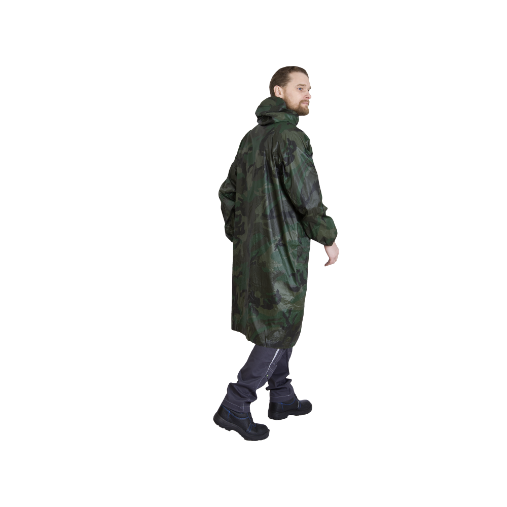 10005619-5 Плащ влагозащитный из нейлона с ПВХ, камуфляж, с капюшоном, для мужчин и женщин — изображение 6