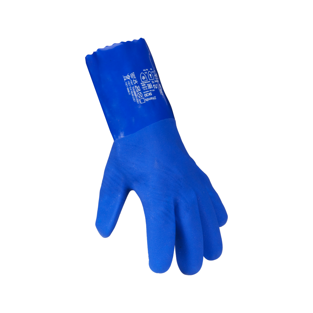 10008537-4 Перчатки с ПВХ-покрытием, 2Hands Power Shild 5K30, арт. 1515 — изображение 5